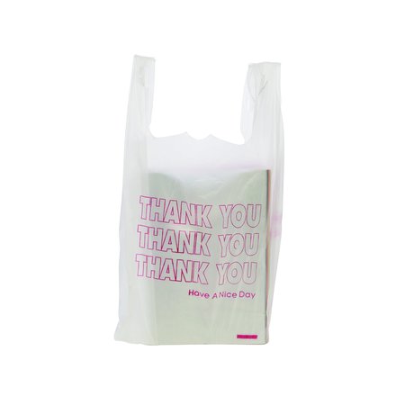 STOUT BY ENVISION Retail Thank You TShirt Style Bags115x65x22 Case of 1000 bags, 1000PK TSB-12722TY